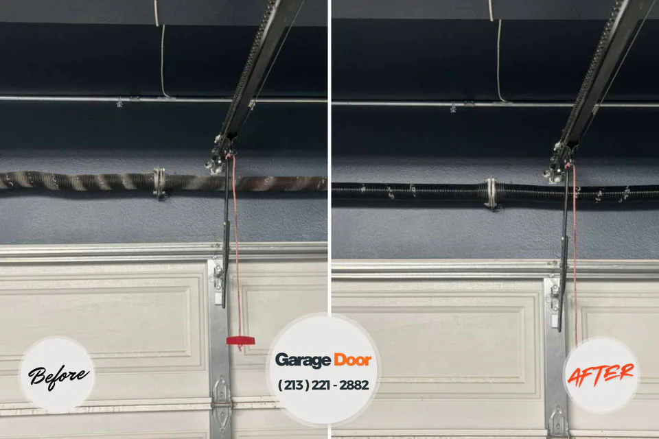 Before and after: garage door repair De Leon Springs, FL